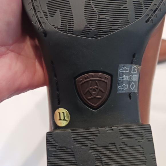 10/11B Ariat Womens Western Boots Cowboy Leather Brown Style 15718 - Picture 10 of 14